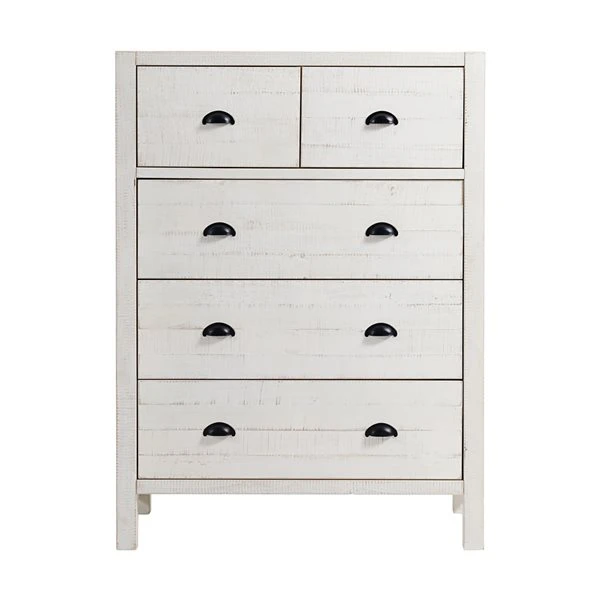 Alaterre Windsor Driftwood White Pine 5-Drawer Standard Chest 4 Alaterre Windsor Driftwood White Pine 5-Drawer Standard Chest - Image 4