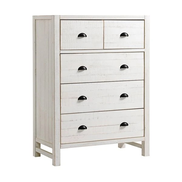 Alaterre Windsor Driftwood White Pine 5-Drawer Standard Chest 3 Alaterre Windsor Driftwood White Pine 5-Drawer Standard Chest - Image 3