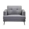 HomeTrend Avery Grey Living Room Set - 3-Piece