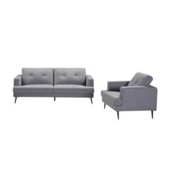 HomeTrend Avery Grey Linen Living Room Set - 2-Piece -Safavieh Shop 331063876 MainImage 001 l