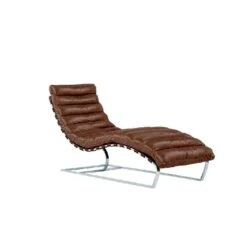 TAKE ME HOME Modern Brown Faux Leather Chaise Lounge 5 TAKE ME HOME Modern Brown Faux Leather Chaise Lounge -Safavieh Shop 331064986 MainImage 001 l