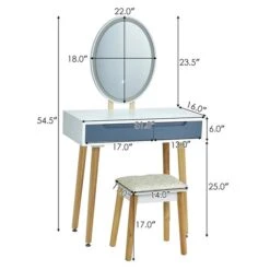 Costway 16-in Grey Makeup Vanity With 3 Lighting Modes -Safavieh Shop 331065405 AlternateImage1 l