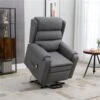 HOMCOM Power Lift Recliner Chair With Remote Control And Footrest - Grey