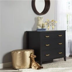 Little Seeds Monarch Hill Hawken Black 3-Drawer Standard Dresser -Safavieh Shop 331068384 AlternateImage2 l