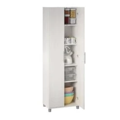 Systembuild Evolution Camberly 23.7-in Wood Composite Freestanding Utility Storage Cabinet In Ivory Oak