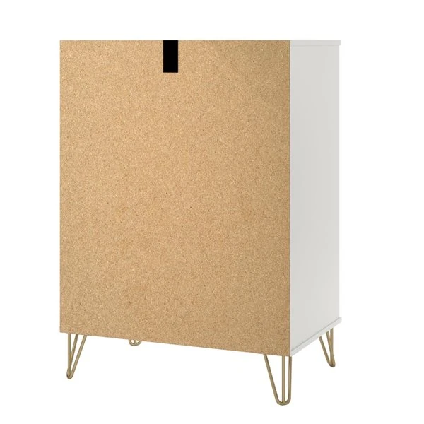 Novogratz Finley White 4-Drawer Standard Dresser 5 Novogratz Finley White 4-Drawer Standard Dresser - Image 5