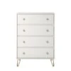 Novogratz Finley White 4-Drawer Standard Dresser