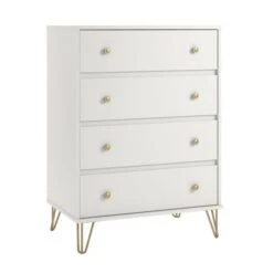 Novogratz Finley White 4-Drawer Standard Dresser 8 Novogratz Finley White 4-Drawer Standard Dresser -Safavieh Shop 331068413 MainImage 001 l