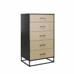 Novogratz Kelly Black Oak And Faux Rattan 5-Drawer Standard Dresser 7 Novogratz Kelly Black Oak And Faux Rattan 5-Drawer Standard Dresser -Safavieh Shop 331068446 AlternateImage4 l
