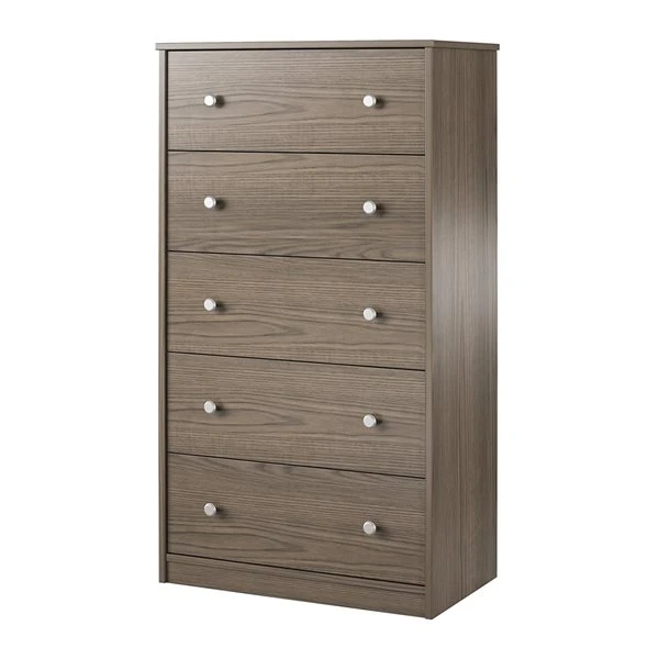 Ameriwood Home Ellwyn Medium Brown 5-Drawer Standard Dresser 2 Ameriwood Home Ellwyn Medium Brown 5-Drawer Standard Dresser - Image 2