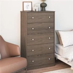 Ameriwood Home Ellwyn Medium Brown 5-Drawer Standard Dresser 8 Ameriwood Home Ellwyn Medium Brown 5-Drawer Standard Dresser -Safavieh Shop 331068466 AlternateImage3 l