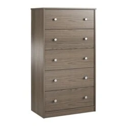 Ameriwood Home Ellwyn Medium Brown 5-Drawer Standard Dresser