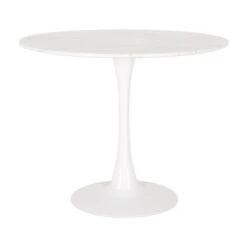 CorLiving Ivo 35-in Round White Marbled Bistro Pedestal Table -Safavieh Shop 331069083 MainImage 001 l