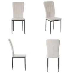 Fabulaxe Modern Beige Fabric Dining Chairs - Set Of 4 -Safavieh Shop 332000588 AlternateImage1 l