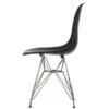 Fabulaxe Modern Black Plastic Dining Chairs - Set Of 4