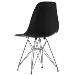 Fabulaxe Modern Black Plastic Dining Chairs - Set Of 4 -Safavieh Shop 332000632 AlternateImage3 l
