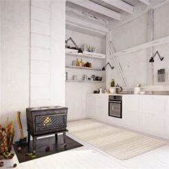 ECARPET Cabana 4.5-ft X 6-ft Ivory Rectangular Area Rug