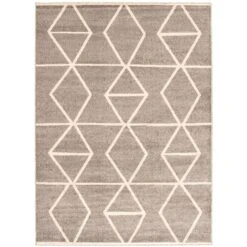 ECARPET Ana 8-ft X 10-ft Grey And Ivory Rectangular Area Rug