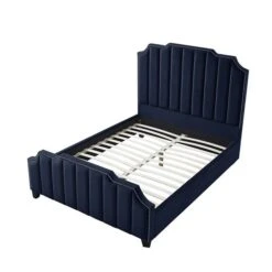 Inspired Home Aizen Navy Blue King Platform Bed -Safavieh Shop 332001733 AlternateImage3 l