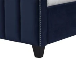 Inspired Home Aizen Navy Blue King Platform Bed