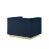 Inspired Home Anniston Modern Navy Blue Velvet Club Chair