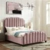 Inspired Home Aizen Pink Queen Platform Bed