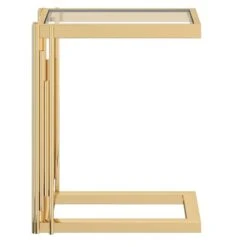 !nspire Gold Glass Rectangular End Table 8 !nspire Gold Glass Rectangular End Table -Safavieh Shop 332003040 AlternateImage3 l