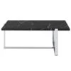 !nspire Granite And Faux Marble 26-in Coffee Table - Black And Silver