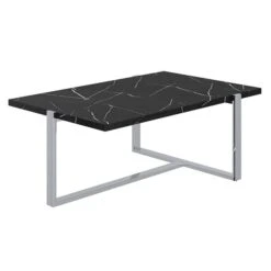 !nspire Granite And Faux Marble 26-in Coffee Table - Black And Silver -Safavieh Shop 332003053 MainImage 001 l