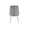 HomeTrend Plumeria Set Of 2 Side Chair Grey Velvet With Chrome Legs