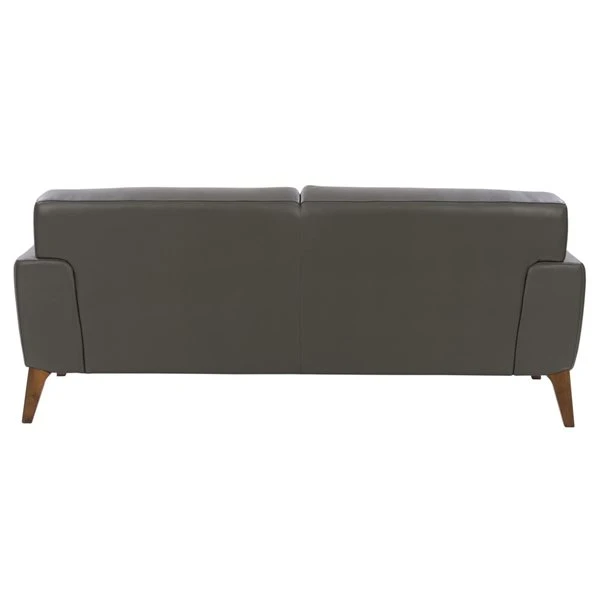 CorLiving London Modern Grey Faux Leather Sofa 4 CorLiving London Modern Grey Faux Leather Sofa - Image 4