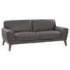 CorLiving London Modern Grey Faux Leather Sofa