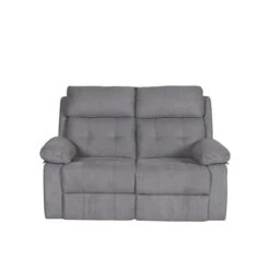 CorLiving Oren Modern Grey Polyester Reclining Loveseat