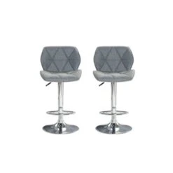 TAKE ME HOME Ross Stylish Grey Upholstered Barstools With Stainless Steel Frame - Set Of 2 7 TAKE ME HOME Ross Stylish Grey Upholstered Barstools With Stainless Steel Frame - Set Of 2 -Safavieh Shop 332003782 AlternateImage2 l