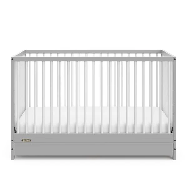 Graco Teddi 5-in-1 Convertible Crib With Drawer - Pebble Grey/White 5 Graco Teddi 5-in-1 Convertible Crib With Drawer - Pebble Grey/White - Image 5