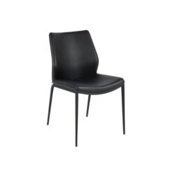 Plata Import Curve Chair With Black Leather Upholstered And Black Metal Frame (Set Of 4) -Safavieh Shop 332004228 AlternateImage1 l