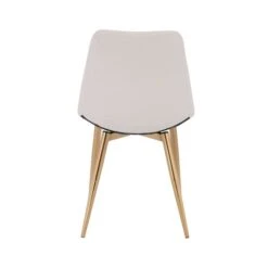 Plata Import Dorian White Linen Upholstered Chair With Gold Metal Legs (Set Of 2) -Safavieh Shop 332004240 AlternateImage3 l