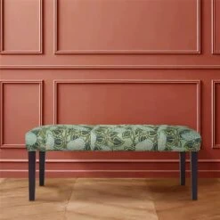 Homycasa Chelsea Bench Wide Pattern Tufted Upholstered Wooden 41.5-in