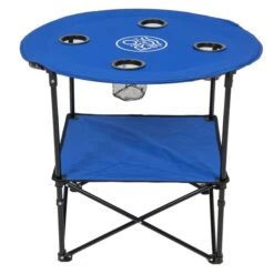 Rio 28-in Dia Blue Outdoor Round Folding Portable Table 8 Rio 28-in Dia Blue Outdoor Round Folding Portable Table -Safavieh Shop 332005255 AlternateImage2 l
