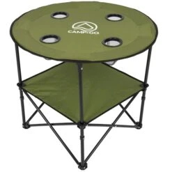 Camp & Go 28-in Dia Green Outdoor Round Folding Portable Table -Safavieh Shop 332005274 MainImage 001 l