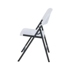 LIFETIME Commercial Folding Chair White Plastic And Black 4-Pack