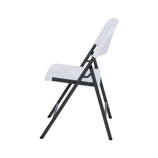 LIFETIME Commercial Folding Chair White Plastic And Black 4-Pack 1 LIFETIME Commercial Folding Chair White Plastic And Black 4-Pack