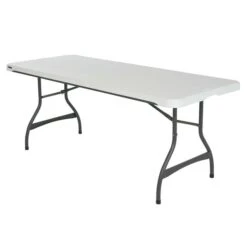 LIFETIME Foldable Black Table Premium Commercial White Plastic 6-ft -Safavieh Shop 332005538 AlternateImage1 l