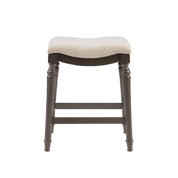 Linon Home Decor Louise Grey Backless Counter Stool 5 Linon Home Decor Louise Grey Backless Counter Stool - Image 5