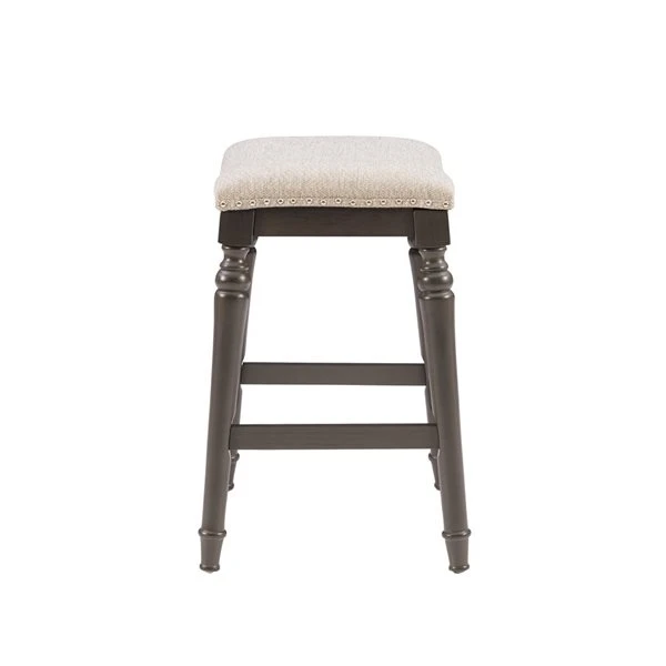 Linon Home Decor Louise Grey Backless Counter Stool 3 Linon Home Decor Louise Grey Backless Counter Stool - Image 3