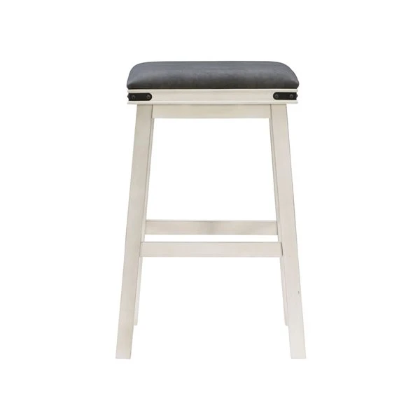 Linon Home Decor Mcmillan Off-white Backless Bar Stool 2 Linon Home Decor Mcmillan Off-white Backless Bar Stool - Image 2