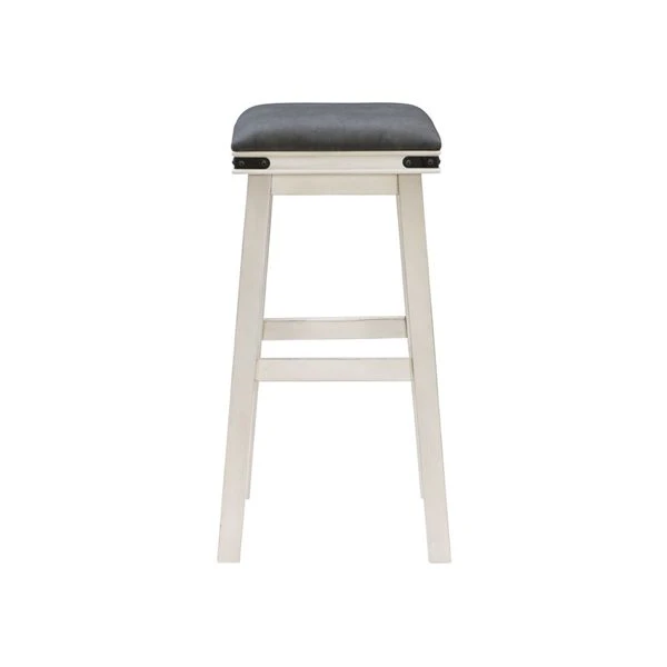 Linon Home Decor Mcmillan Off-white Backless Bar Stool 4 Linon Home Decor Mcmillan Off-white Backless Bar Stool - Image 4