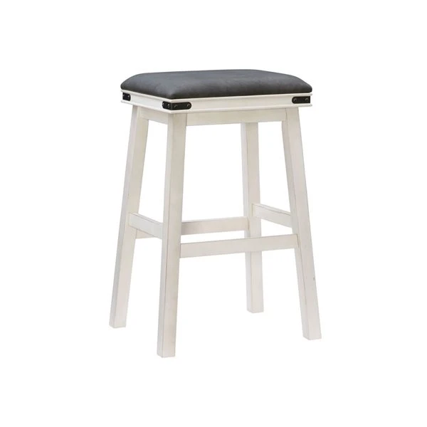 Linon Home Decor Mcmillan Off-white Backless Bar Stool 3 Linon Home Decor Mcmillan Off-white Backless Bar Stool - Image 3
