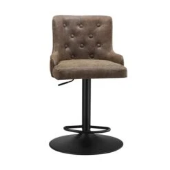Linon Home Decor Bullock Brown Faux Leather Adjustable Height Swivel Bar Stool 7 Linon Home Decor Bullock Brown Faux Leather Adjustable Height Swivel Bar Stool -Safavieh Shop 332006805 AlternateImage2 l