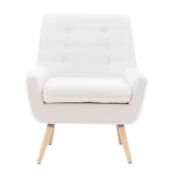 Linon Home Decor Truxton Modern White Accent Chair